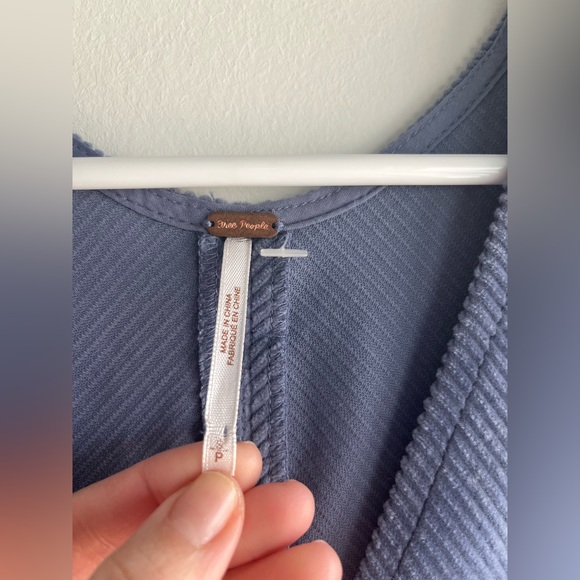 Free People Blue Sleeveless Button-Down Dress - Picture 4 of 8